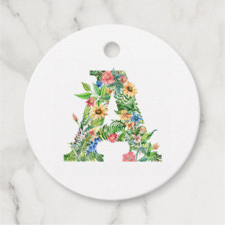 Blume Monogram A (Name Customizable) Bevorzugungst Geschenkanhänger