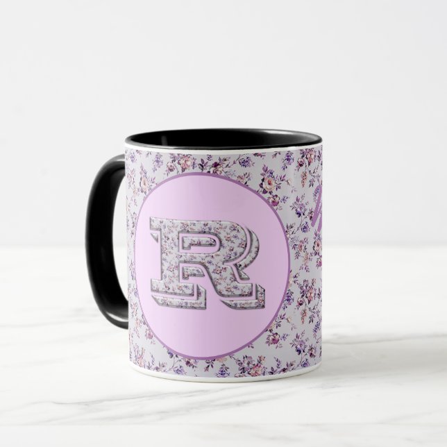 Blume Monogram R Tasse (Vorderseite Links)