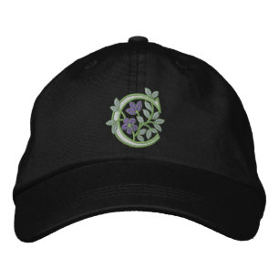 Blume Monogramm Initial C Bestickte Baseballkappe