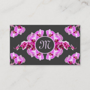 Blume-Monogramm-Kalligraphie QR-Code Visitenkarte