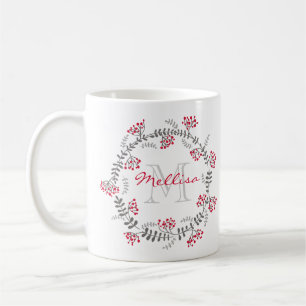 Blume Monogramm-Tasse Kaffeetasse