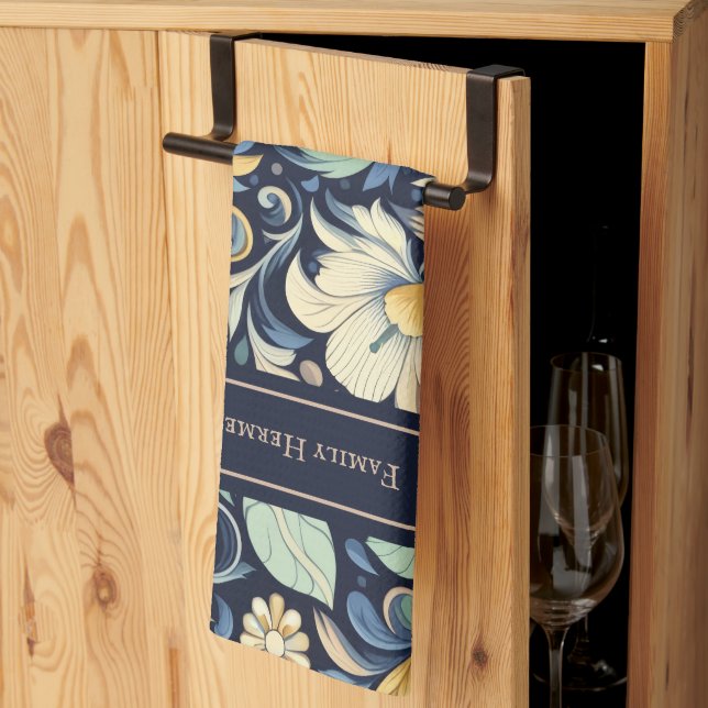 Blume Morris Art Geschirrtuch (Drittel gefaltet)