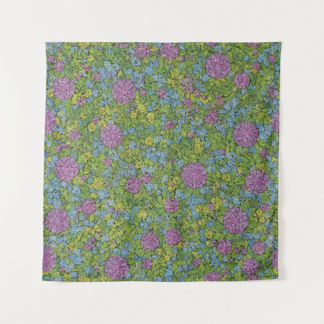 Blume Mosaik B Wandteppich (Vorderseite)