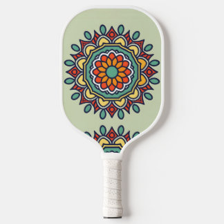 Blume mosaik, Mandala-Muster Pickleball Schläger