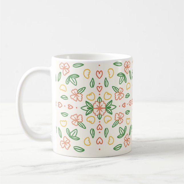 Blume Mosaik-Tasse Kaffeetasse (Links)