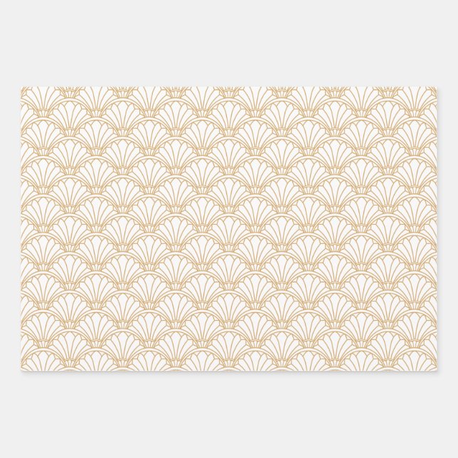 Blume Motif Geschenkpapier Set (Vorderseite)