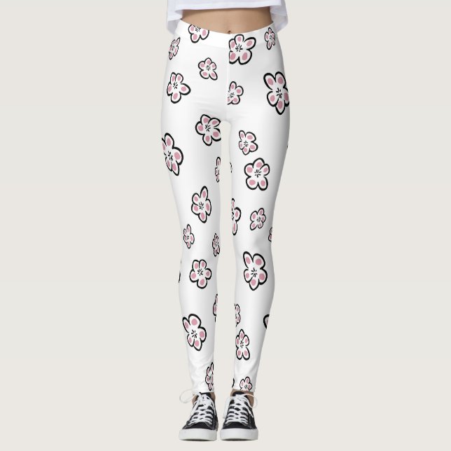 Blume motif Leggings (Vorderseite)