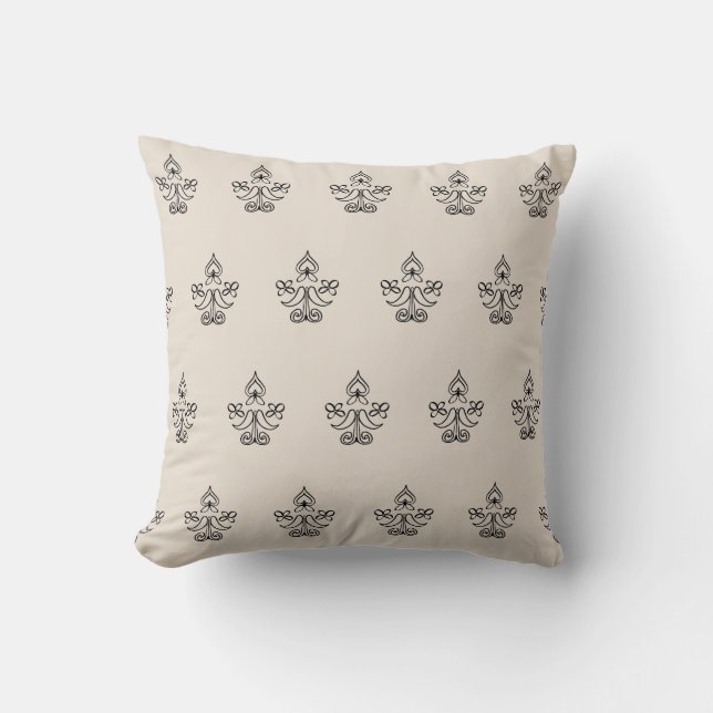 Blume Motif Muster Kissen (Vorderseite)