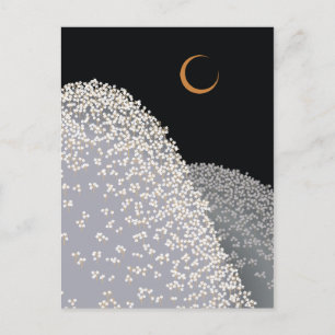 Blume Mountain Vintages japanisches Muster Postkarte