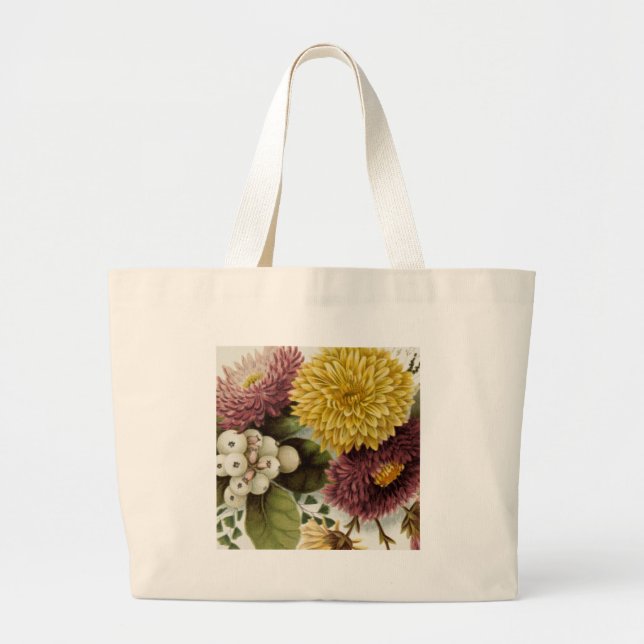 Blume Mum Floral Jumbo Stoffbeutel (Vorne)