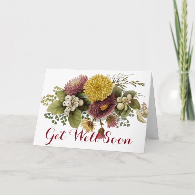 Blume Mum Floral Karte (Vorderseite)