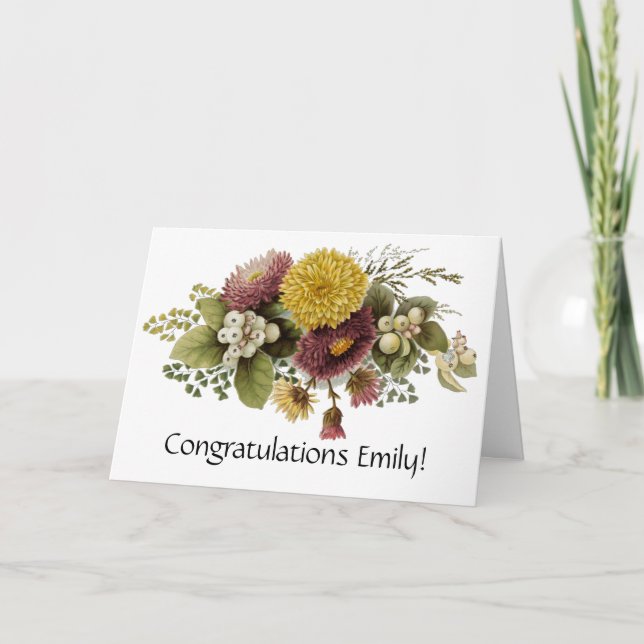 Blume Mum Floral Karte (Vorderseite)