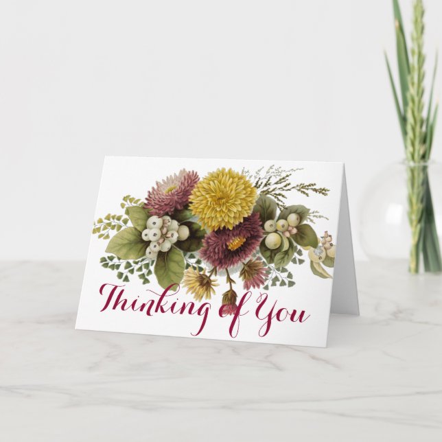 Blume Mum Floral Karte (Vorderseite)