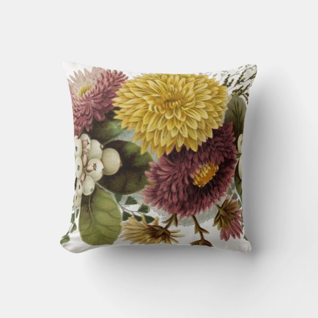 Blume Mum Floral Kissen (Vorderseite)