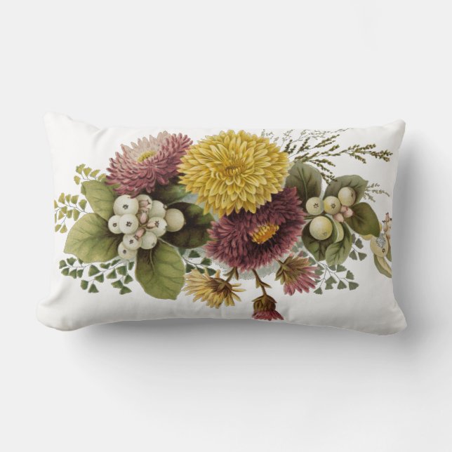 Blume Mum Floral Lendenkissen (Vorderseite)