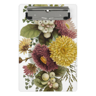 Blume Mum Floral Mini Klemmbrett