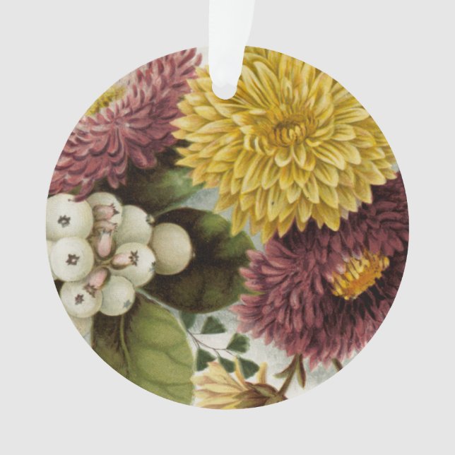 Blume Mum Floral Ornament (Vorderseite)