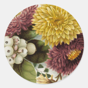 Blume Mum Floral Runder Aufkleber