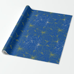 Blume Muster 02D.b Blau BG Geschenkpapier
