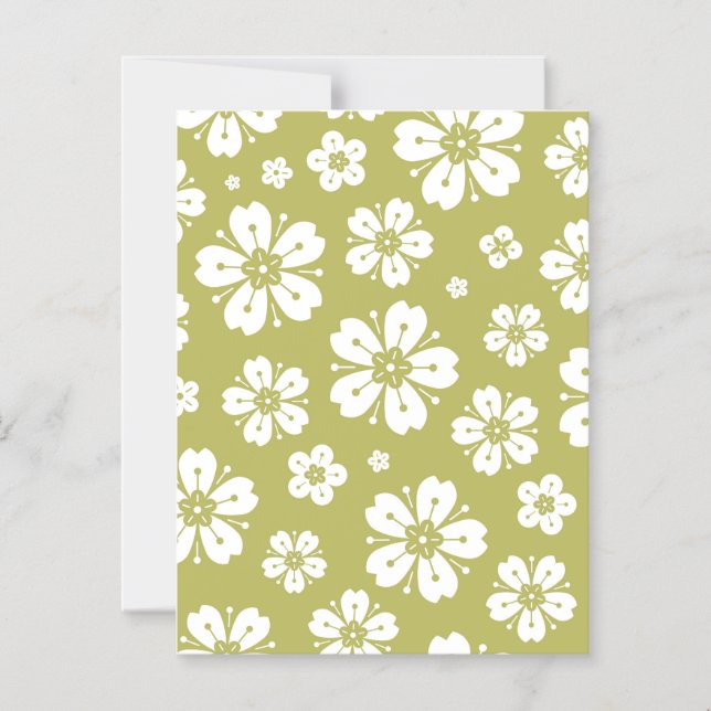 Blume Muster 1 Magneteinladung (Vorderseite)