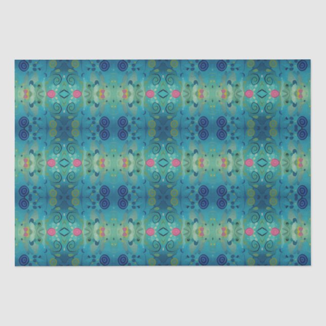 Blume Muster 7 Entsprechende Blasen Cuddlebuns Seidenpapier (Vorderseite)