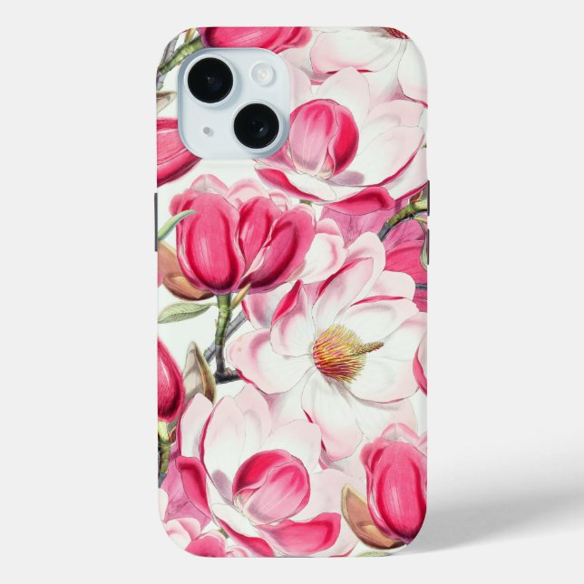 Blume Muster Aquarellfarbe Rosa Case-Mate iPhone Hülle (Rückseite)
