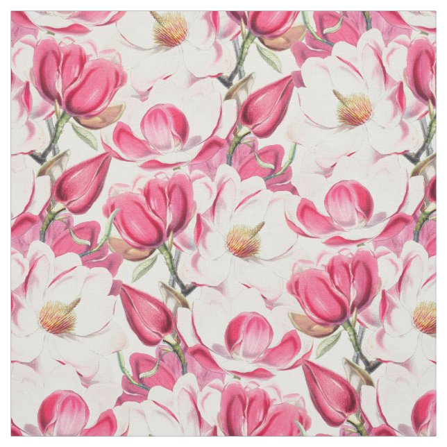 Blume Muster Aquarellfarbe Rosa Stoff (Muster)
