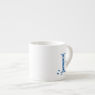 Blume Muster Buchstabe B (blau) Espressotasse