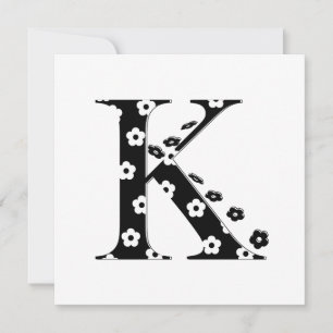 Blume Muster Buchstabe K