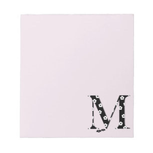 Blume Muster Buchstaben M Notizblock
