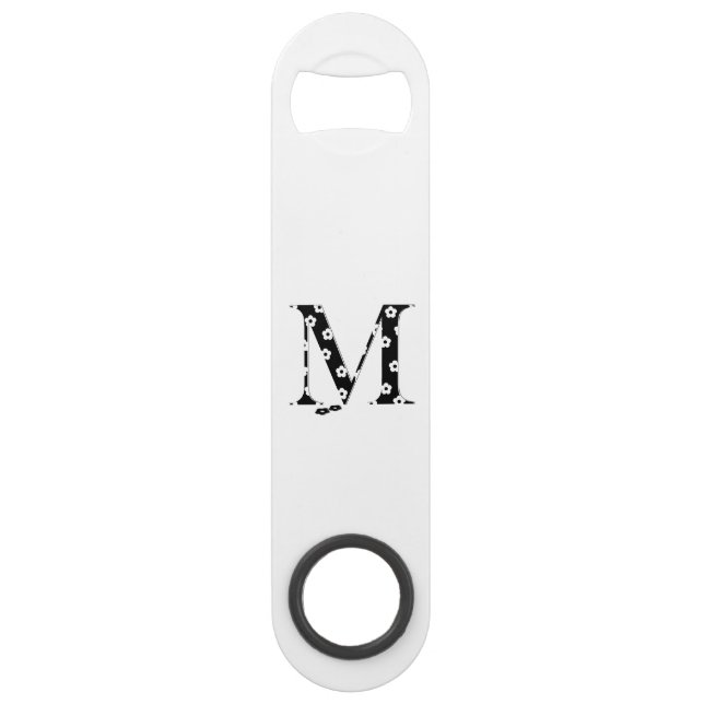 Blume Muster Buchstaben M Speed Flaschenöffner (Vorderseite)