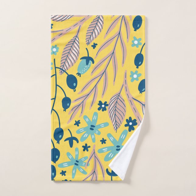 Blume Muster bunt leuchtend schön Handtuch (Handtuch)