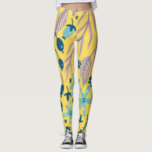 Blume Muster bunt leuchtend schön Leggings