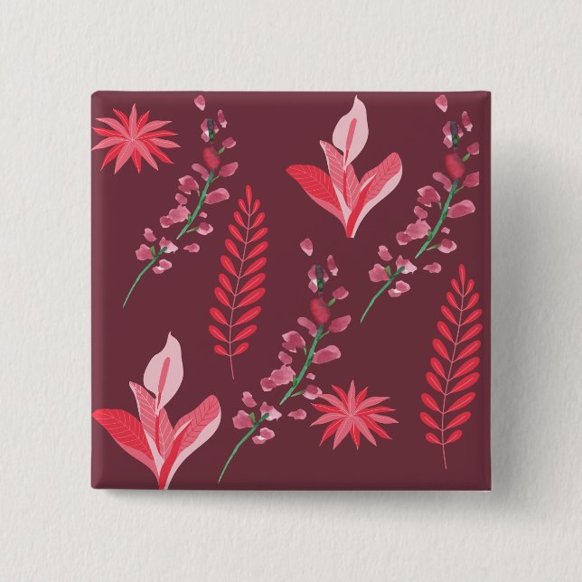 Blume Muster. Button (Vorderseite)