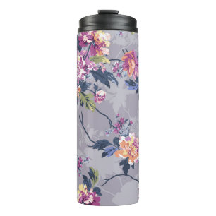 Blume Muster Design Textil Illustration Kunst, Bas Thermosbecher