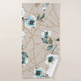 Blume Muster Design Textil Illustration, Muster Badehandtuch