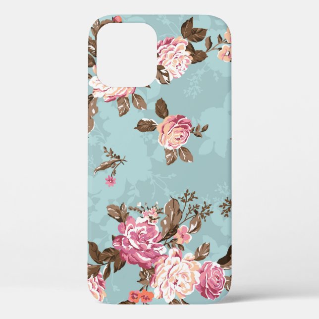 Blume Muster Design Textil Illustration, Rückseite Case-Mate iPhone Hülle (Rückseite)