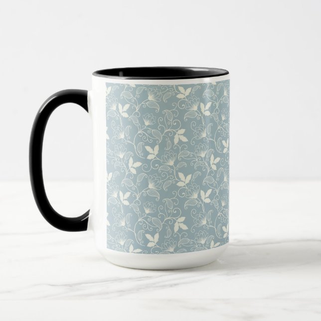 Blume Muster Federflur Combo Tasse (Links)