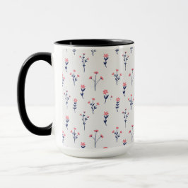 Blume Muster Federflur Combo Tasse