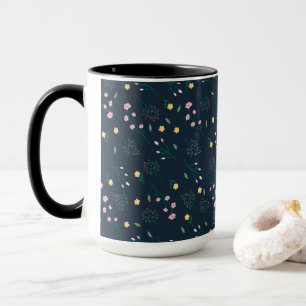 Blume Muster Federflur Combo Tasse