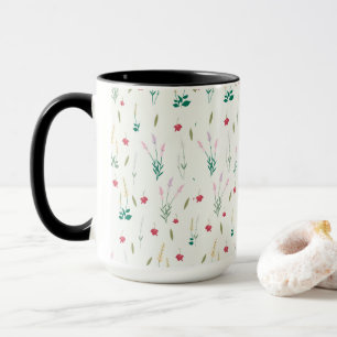 Blume Muster Federflur Combo Tasse