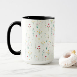 Blume Muster Federflur Combo Tasse