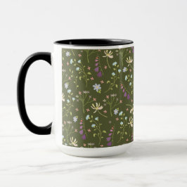 Blume Muster Federflur Combo Tasse