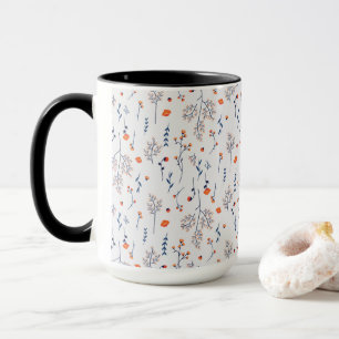 Blume Muster Federflur Combo Tasse