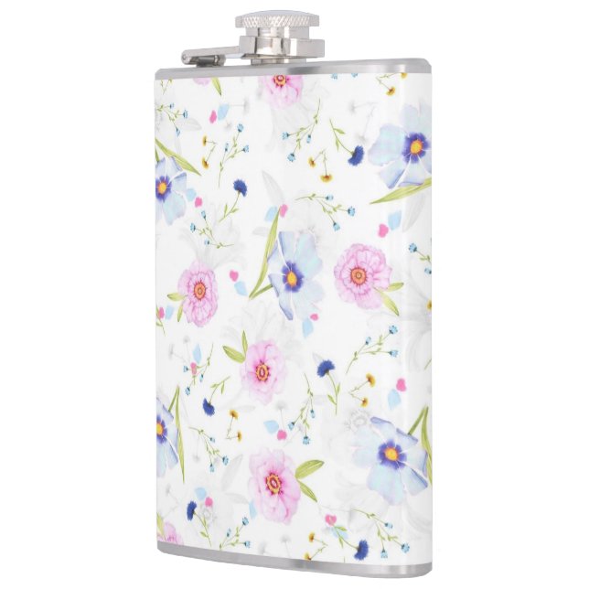 Blume Muster Flachmann (Links)