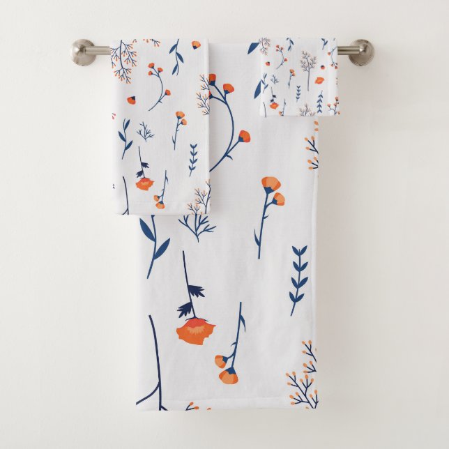 Blume Muster Frühjahrsmuster Badhandtuch Set (Insitu)