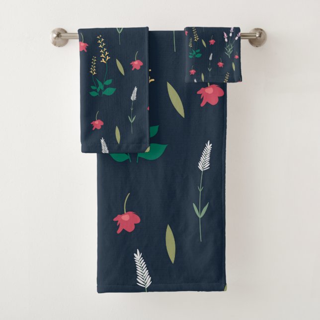 Blume Muster Frühjahrsmuster Badhandtuch Set (Insitu)