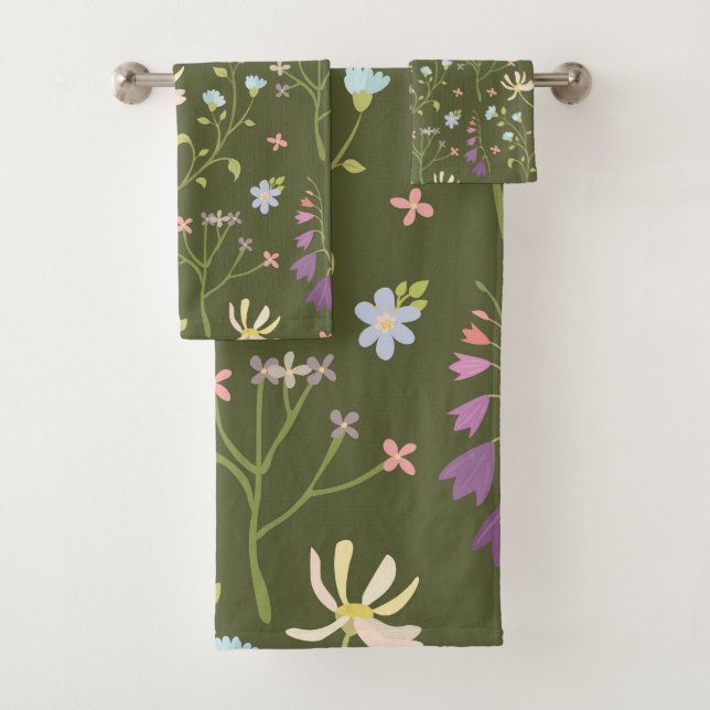 Blume Muster Frühjahrsmuster Badhandtuch Set (Insitu)
