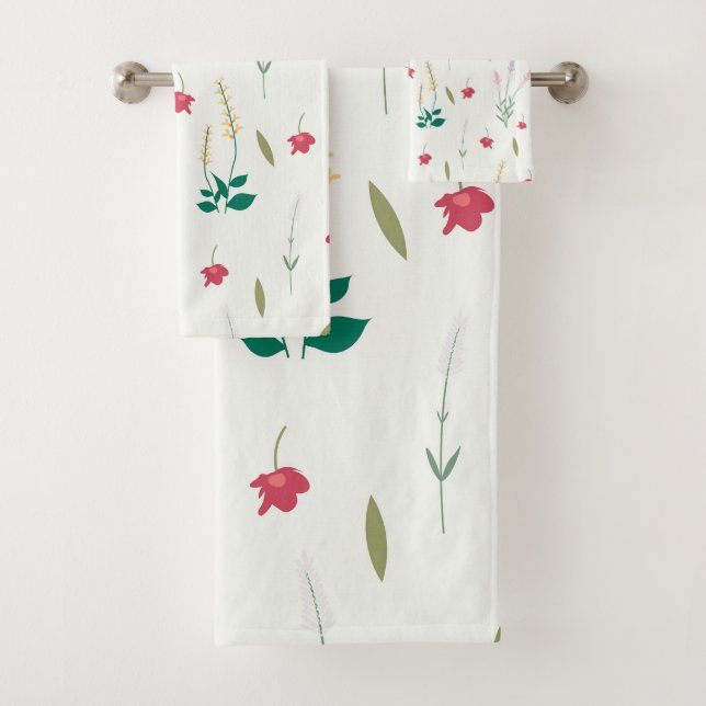 Blume Muster Frühjahrsmuster Badhandtuch Set (Insitu)