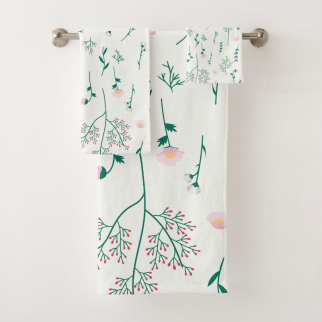 Blume Muster Frühjahrsmuster Badhandtuch Set (Insitu)